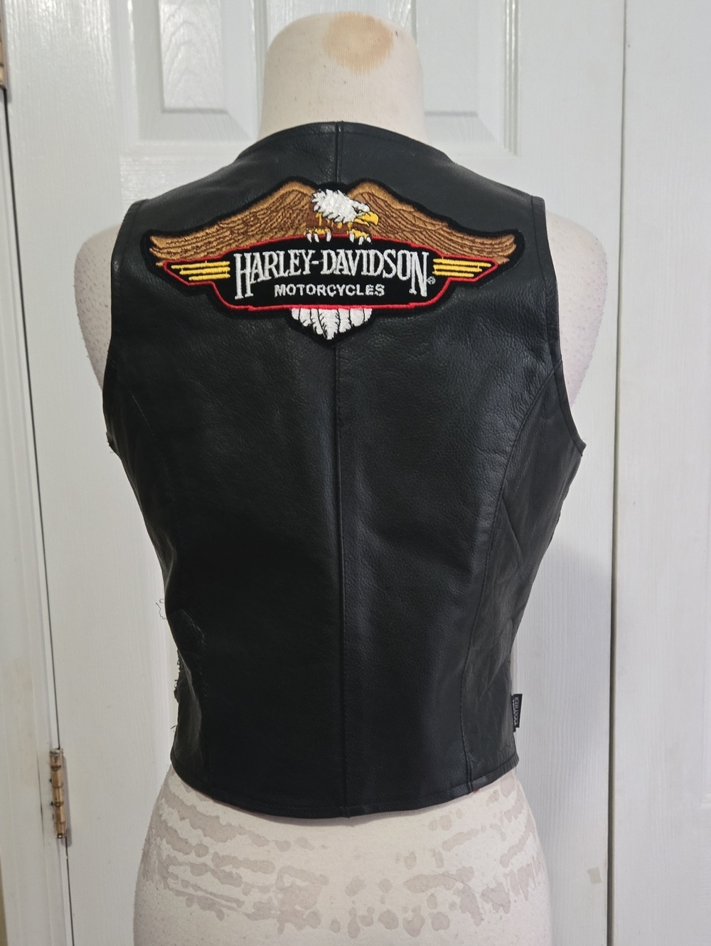 Jamin Black Leather Zip Vest XS